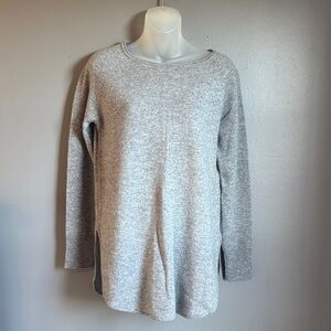 Halogen wool & cashmere blend tunic sweater * sz S * gray
